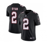 Youth Atlanta Falcons #2 Matt Ryan Black Alternate Vapor Untouchable Limited Player Football Jersey