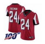 Youth Atlanta Falcons #24 Devonta Freeman Red Team Color Vapor Untouchable Limited Player 100th Season Football Jersey