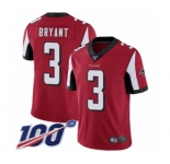 Youth Atlanta Falcons #3 Matt Bryant Red Team Color Vapor Untouchable Limited Player 100th Season Football Jersey
