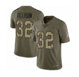 Youth Atlanta Falcons #32 Qadree Ollison Limited Olive Camo 2017 Salute to Service Football Jersey