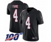 Youth Atlanta Falcons #4 Brett Favre Black Alternate Vapor Untouchable Limited Player 100th Season Football Jersey