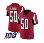 Youth Atlanta Falcons #50 John Cominsky Red Team Color Vapor Untouchable Limited Player 100th Season Football Jersey
