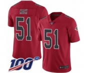 Youth Atlanta Falcons #51 Alex Mack Limited Red Rush Vapor Untouchable 100th Season Football Jersey