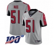 Youth Atlanta Falcons #51 Alex Mack Limited Silver Inverted Legend 100th Season Football Jersey
