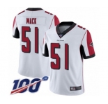 Youth Atlanta Falcons #51 Alex Mack White Vapor Untouchable Limited Player 100th Season Football Jersey