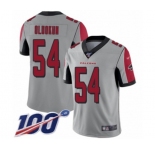 Youth Atlanta Falcons #54 Foye Oluokun Limited Silver Inverted Legend 100th Season Football Jersey