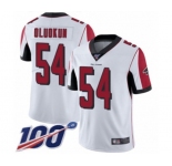 Youth Atlanta Falcons #54 Foye Oluokun White Vapor Untouchable Limited Player 100th Season Football Jersey