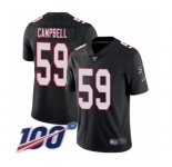 Youth Atlanta Falcons #59 De'Vondre Campbell Black Alternate Vapor Untouchable Limited Player 100th Season Football Jersey
