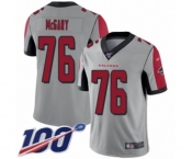 Youth Atlanta Falcons #76 Kaleb McGary Limited Silver Inverted Legend 100th Season Football Jersey