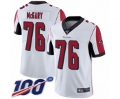 Youth Atlanta Falcons #76 Kaleb McGary White Vapor Untouchable Limited Player 100th Season Football Jersey