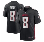 Youth Atlanta Falcons #8 Kyle Pitts Nike Black 2021 NFL Draft First Round Pick Game Jersey