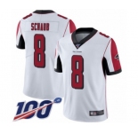 Youth Atlanta Falcons #8 Matt Schaub White Vapor Untouchable Limited Player 100th Season Football Jersey