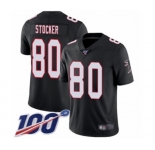 Youth Atlanta Falcons #80 Luke Stocker Black Alternate Vapor Untouchable Limited Player 100th Season Football Jersey