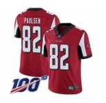 Youth Atlanta Falcons #82 Logan Paulsen Red Team Color Vapor Untouchable Limited Player 100th Season Football Jersey