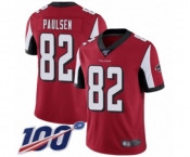 Youth Atlanta Falcons #82 Logan Paulsen Red Team Color Vapor Untouchable Limited Player 100th Season Football Jersey