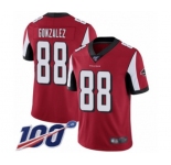 Youth Atlanta Falcons #88 Tony Gonzalez Red Team Color Vapor Untouchable Limited Player 100th Season Football Jersey