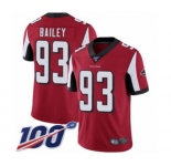 Youth Atlanta Falcons #93 Allen Bailey Red Team Color Vapor Untouchable Limited Player 100th Season Football Jersey