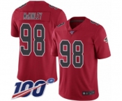 Youth Atlanta Falcons #98 Takkarist McKinley Limited Red Rush Vapor Untouchable 100th Season Football Jersey