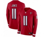 Youth Nike Atlanta Falcons #11 Julio Jones Limited Red Therma Long Sleeve NFL Jersey