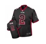 Youth Nike Atlanta Falcons #2 Matt Ryan Black Alternate Stitched NFL Elite Drift Fashion Jersey