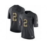 Youth Nike Atlanta Falcons #2 Matt Ryan Limited Black 2016 Salute to Service NFL Jersey