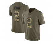 Youth Nike Atlanta Falcons #2 Matt Ryan Limited Olive Camo 2017 Salute to Service NFL Jersey
