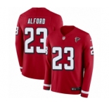 Youth Nike Atlanta Falcons #23 Robert Alford Limited Red Therma Long Sleeve NFL Jersey