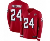 Youth Nike Atlanta Falcons #24 Devonta Freeman Limited Red Therma Long Sleeve NFL Jersey