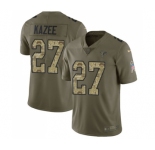 Youth Nike Atlanta Falcons #27 Damontae Kazee Limited Olive-Camo 2017 Salute to Service NFL Jersey