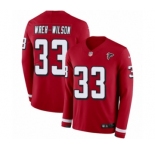 Youth Nike Atlanta Falcons #33 Blidi Wreh-Wilson Limited Red Therma Long Sleeve NFL Jersey