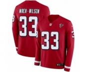 Youth Nike Atlanta Falcons #33 Blidi Wreh-Wilson Limited Red Therma Long Sleeve NFL Jersey