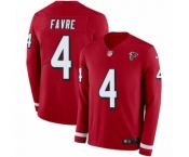 Youth Nike Atlanta Falcons #4 Brett Favre Limited Red Therma Long Sleeve NFL Jersey