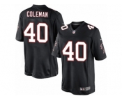 Youth Nike Atlanta Falcons #40 Derrick Coleman Limited Black Alternate NFL Jersey