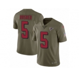 Youth Nike Atlanta Falcons #5 Matt Bosher Limited Olive 2017 Salute to Service NFL Jersey