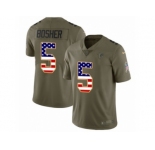 Youth Nike Atlanta Falcons #5 Matt Bosher Limited Olive USA Flag 2017 Salute to Service NFL Jersey