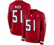 Youth Nike Atlanta Falcons #51 Alex Mack Limited Red Therma Long Sleeve NFL Jersey