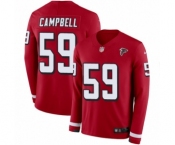 Youth Nike Atlanta Falcons #59 De'Vondre Campbell Limited Red Therma Long Sleeve NFL Jersey