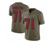 Youth Nike Atlanta Falcons #71 Wes Schweitzer Limited Olive 2017 Salute to Service NFL Jersey