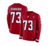 Youth Nike Atlanta Falcons #73 Ryan Schraeder Limited Red Therma Long Sleeve NFL Jersey