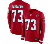 Youth Nike Atlanta Falcons #73 Ryan Schraeder Limited Red Therma Long Sleeve NFL Jersey