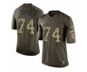 Youth Nike Atlanta Falcons #74 Tani Tupou Limited Green Salute to Service NFL Jersey