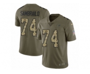 Youth Nike Atlanta Falcons #74 Ty Sambrailo Limited Olive Camo 2017 Salute to Service NFL Jersey