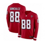 Youth Nike Atlanta Falcons #88 Tony Gonzalez Limited Red Therma Long Sleeve NFL Jersey