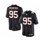 Youth Nike Atlanta Falcons #95 Jack Crawford Limited Black Alternate NFL Jersey