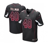 Men's Arizona Cardinals #40 Pat Tillman Elite Black Alternate Drift Fashion Football Jersey