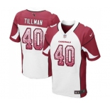 Men's Arizona Cardinals #40 Pat Tillman Elite White Road Drift Fashion Football Jersey