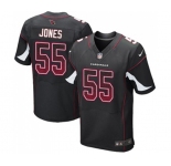 Men's Arizona Cardinals #55 Chandler Jones Elite Black Alternate Drift Fashion Football Jersey