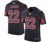 Men's Nike Arizona Cardinals #22 T. J. Logan Elite Black Rush Vapor Untouchable NFL Jersey