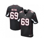 Men's Nike Arizona Cardinals #69 Evan Mathis Elite Black Alternate NFL Jersey