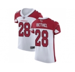 Nike Arizona Cardinals #28 Justin Bethel White Men Stitched NFL Vapor Untouchable Elite Jersey